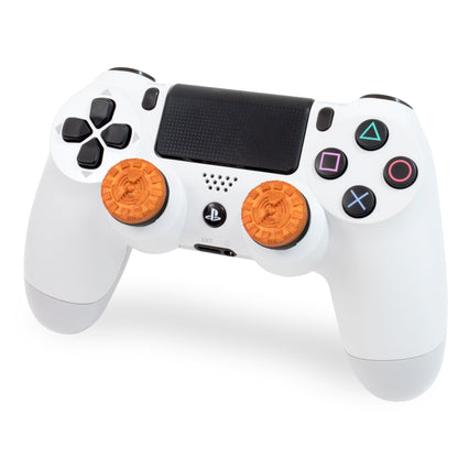 KontrolFreek Atomic for PlayStation 4 (PS4) and PlayStation 5 (PS5) Controller | Performance Thumbsticks | 2 Mid-Rise Convex | Orange