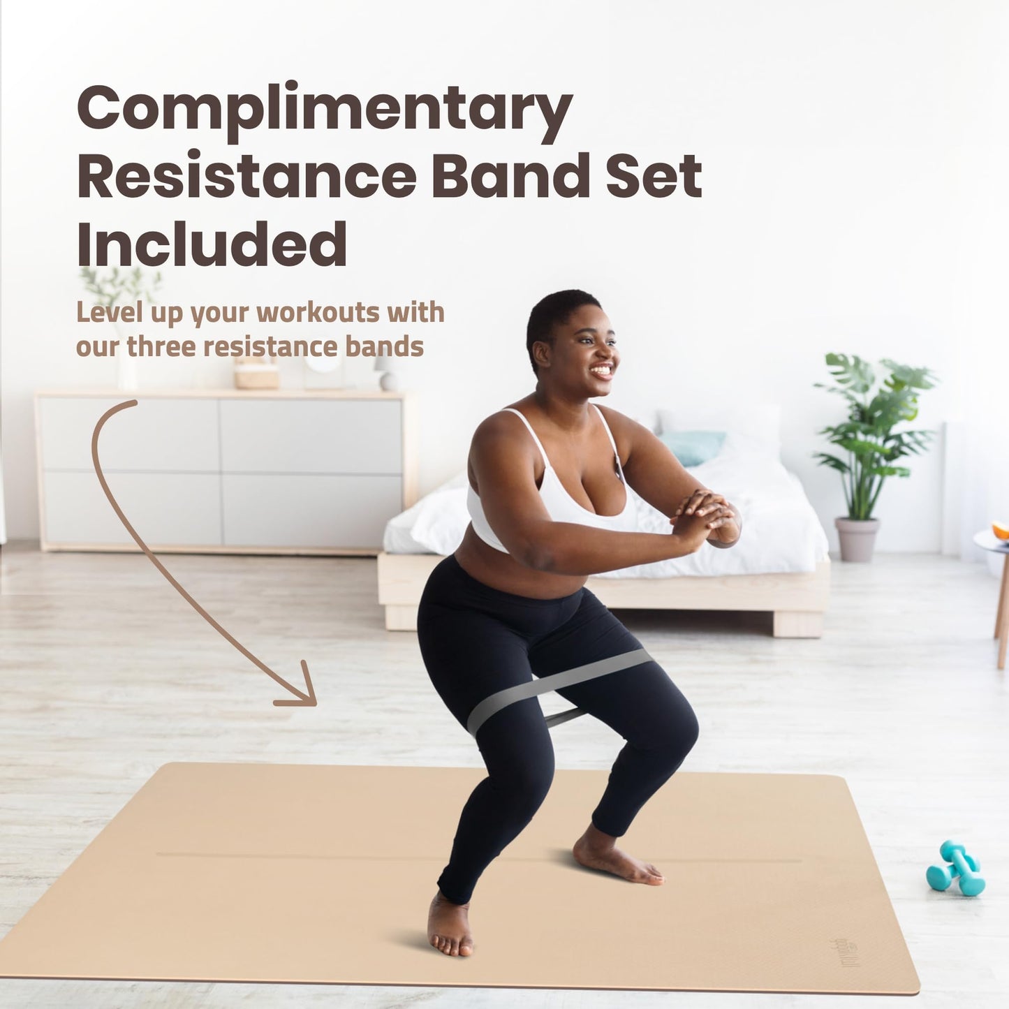 Large Yoga Mat (6'x4') – 1/4" & 1/2" Thick Exercise Mats for Home Workout, Extra Wide Workout Mats for Home Gym, Yoga, Pilates, Stretching, Floor & More