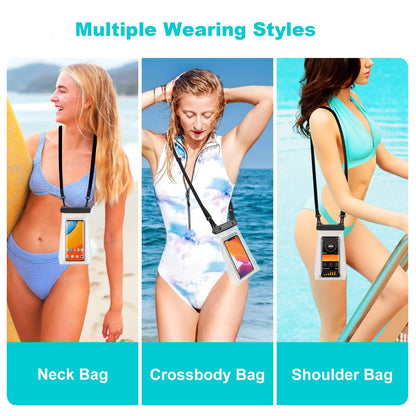 Large Capacity Waterproof Phone Pouch Floating, Waterproof Bag Case for iPhone 15 14 Pro Max 13 12 11 X XR 8 Plus Samsung Up to 6.9'', IPX8 Water Proof Phone Dry Bag for Boating Swimming Kayaking