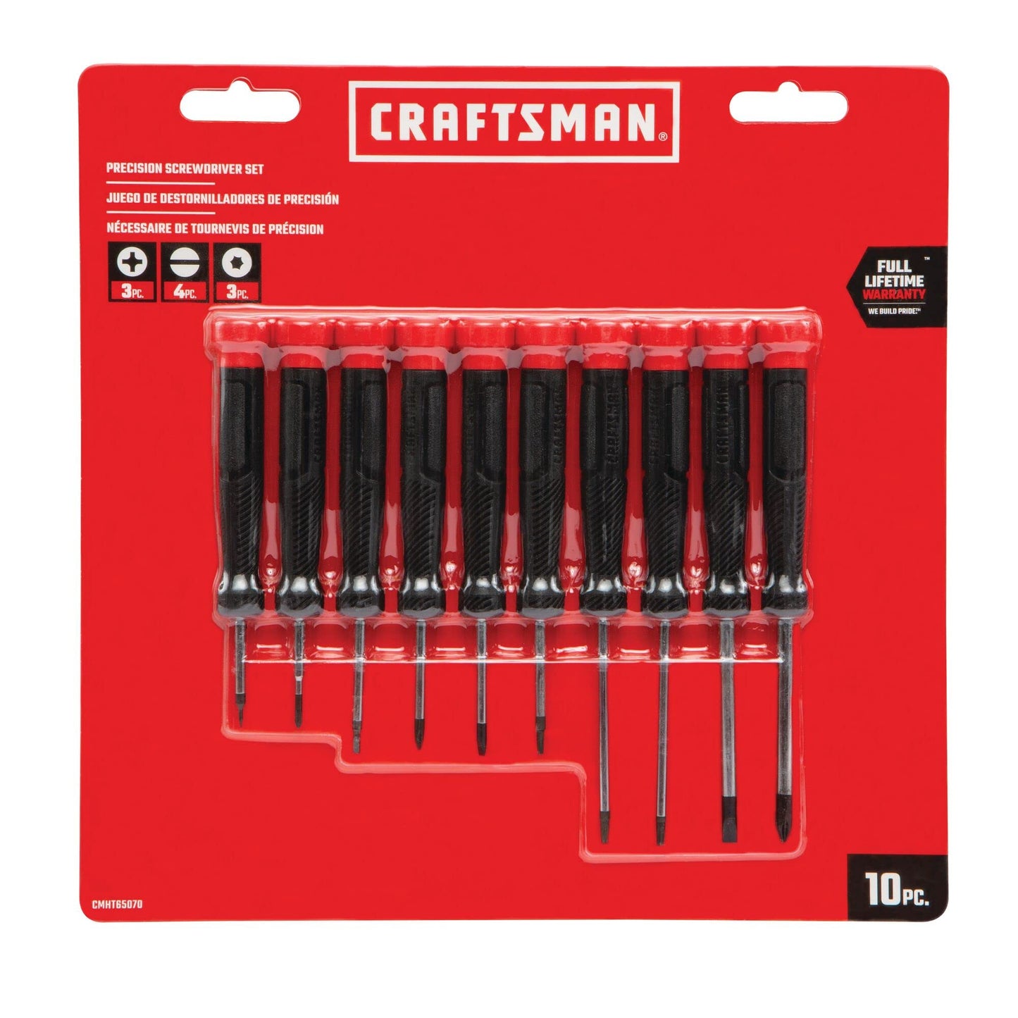 CRAFTSMAN Screwdriver Set, Precision, 10Piece (CMHT65070)