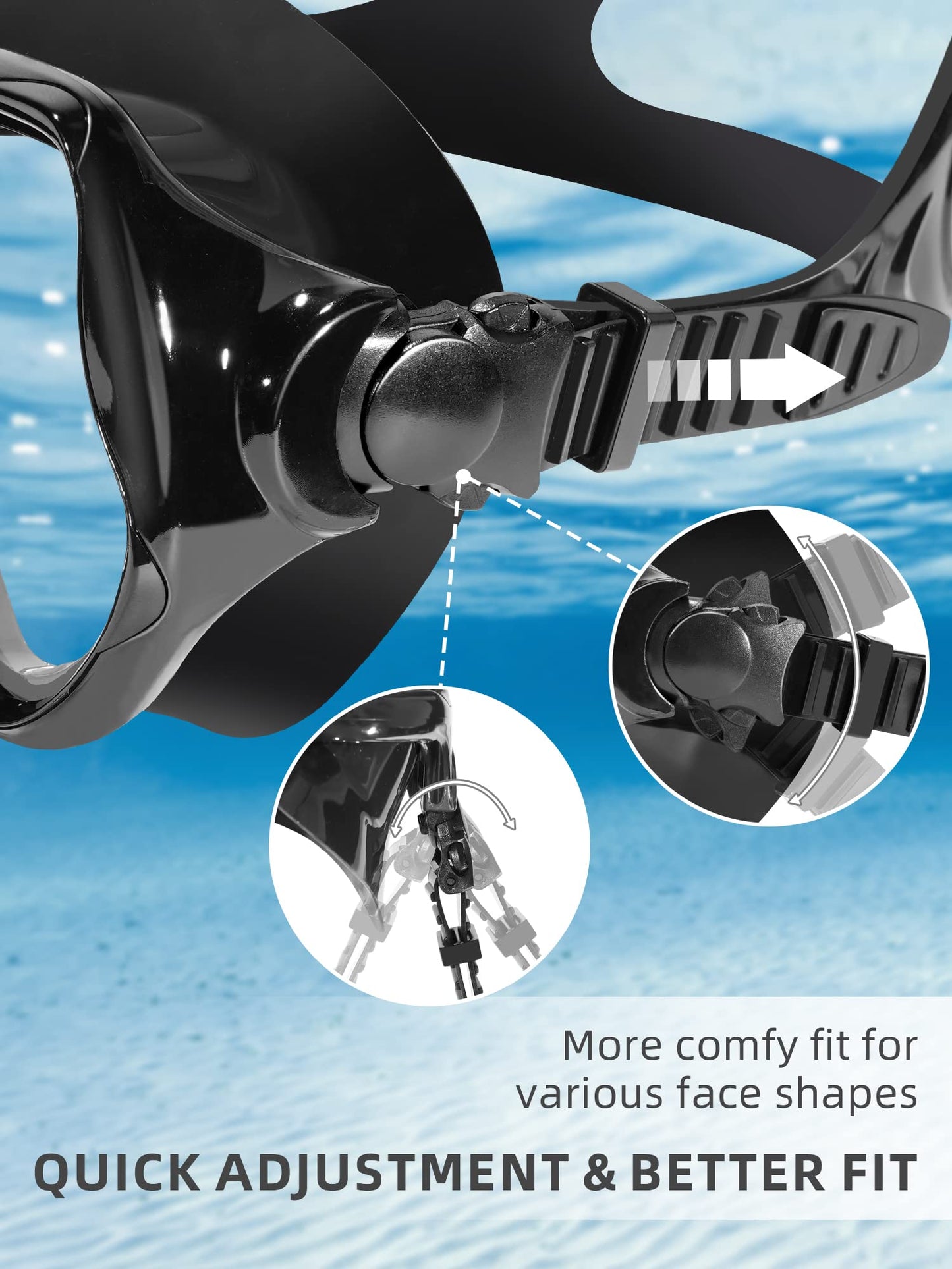 Keary Goggles Swimming Adult Mask Swim Goggles for Men Women Teens Adult Youth 180° Wide View Soft Silicone Skirt Clear No Leak Anti-Fog Swim Goggles with Nose Cover Pool Underwater Water Mask Glasses