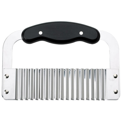 HIC Kitchen Crinkle-Cut Wave Slicer French Fry Vegetable Cutter, Stainless Steel Blade