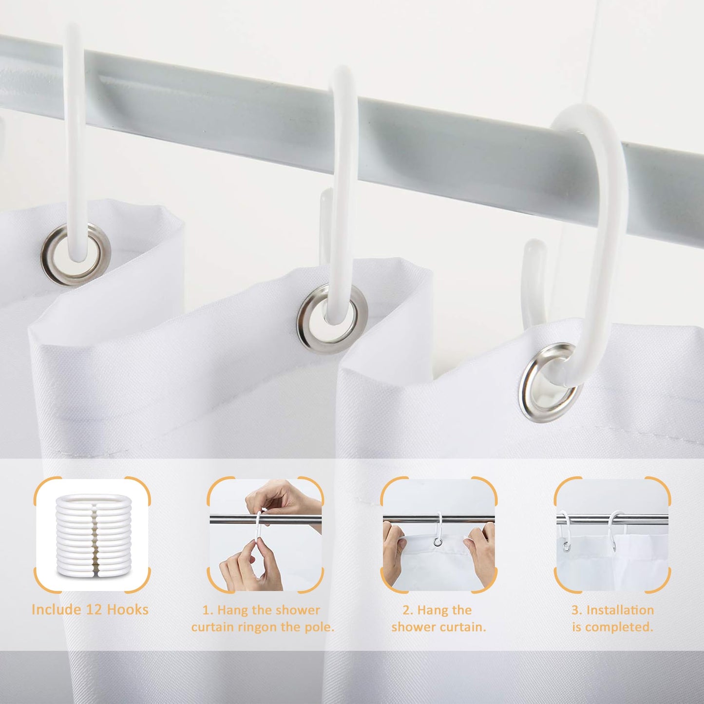 Riyidecor Funny Raccoon Halloween Shower Curtain Cute Pumpkin Sunflower Ghost Spooky Bat Black Cat Animal Leaves 60Wx72H Inch Tree Fence Cool Fabric Decor Bathroom Polyester Waterproof 12 Pack Hooks