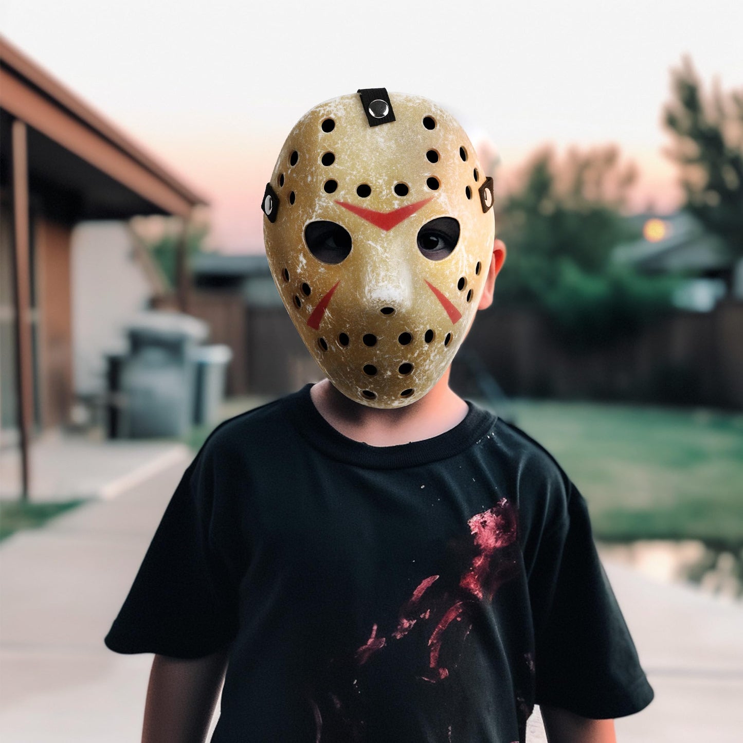 Costume Mask Kid Mask for 3 to 8 Years Old Kids Cosplay Halloween Prop Hockey Party Yellow