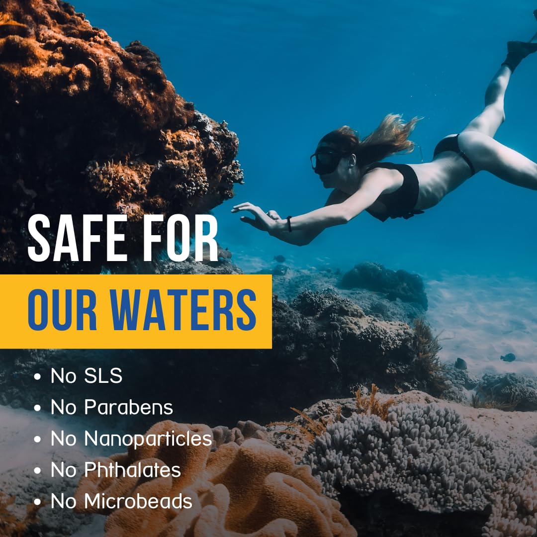 Leave-In Hair Conditioner Detangles & Replenish Hair Moisture Natural Reef Safe Formula - Sulfate and Paraben Free with UV Protection by Stream2Sea