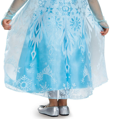 Elsa Toddler Classic Costume, Official Disney Frozen Halloween Costume, Size Medium (3T-4T)