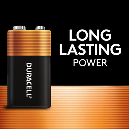 Duracell Coppertop 9V Battery, 4 Count (Pack of 1), Long-lasting All-Purpose Alkaline 9V Batteries for Household and Office Devices