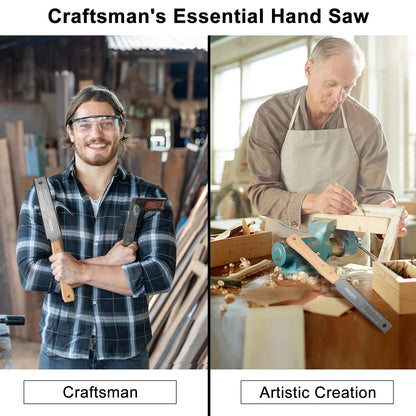 Frocopo Hand Saw Woodworking Tools, 6-Inch Pull Saw, Flexible Double-Edge Blade 17/11 TPI, Japanese Flush Cut for DIY Craft, Non-Slip Wood Handle, Sharp & Lightweight for Woodworking and Garden Trim