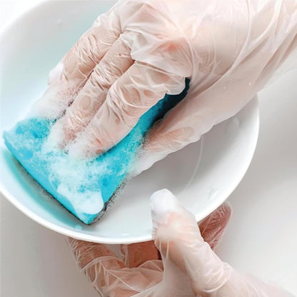 ForPro Disposable Vinyl Gloves, Clear, Industrial Grade, Powder-Free, Latex-Free, Non-Sterile, Food Safe, 2.75 Mil. Palm, 3.9 Mil. Fingers, Large, 100-Count