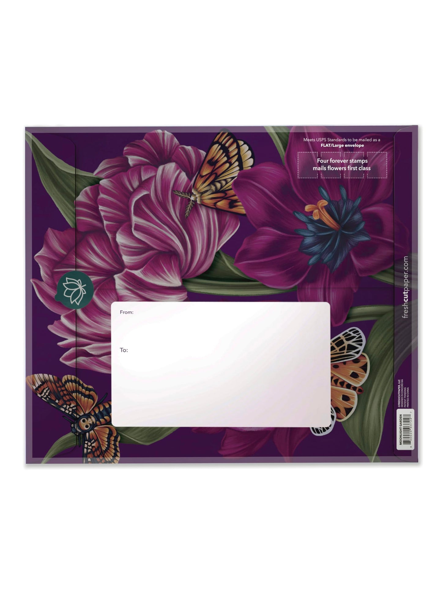 Freshcut Paper Pop Up Cards, Moonlight Garden, 12 Inch Life Sized Forever Flower Bouquet 3D Popup Greeting Card, Halloween Cards, Birthday Card, Blank Notecard & Envelope