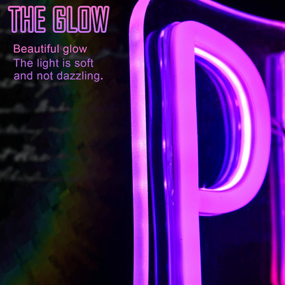 This Must Be The Place Neon Sign Warm White Letter Led Signs for Wall Decor Usb Word Light Up Signs for Bedroom Salon Man Cave Beer Home Bar Wedding Birthday Party Decor Gifts