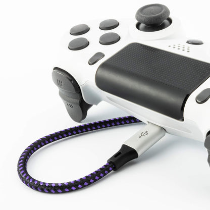 KontrolFreek Gaming Cable Micro USB (12ft) The Premium Durable Gaming Cable [Round Braided Nylon] for PlayStation Controllers, Xbox Controllers, PC, Android Smartphones and More