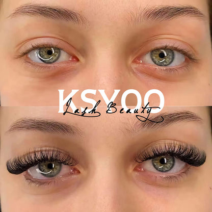 KSYOO False Eyelashes Cat Eye Lashes Wispy Lashes Clear Band V1 Russian Strip Lashes That Look Like Extensions D Curl Cat Eye Lashes Natural Look Faux Mink 3D Fluffy Russian Strip Eyelashes