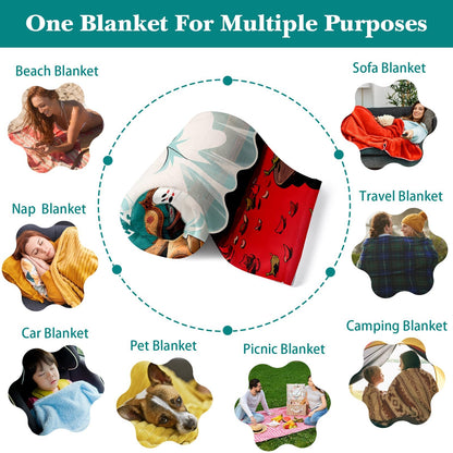 Halloween Throw Blanket Gifts for Men Women, Halloween Fall Throw Blanket, Cozy Halloweens Blanket for Couples Adults, Boo Basket Gift for Boyfriend Girlfriend, Flannel Blankets for Bed Couch, 50"X60"