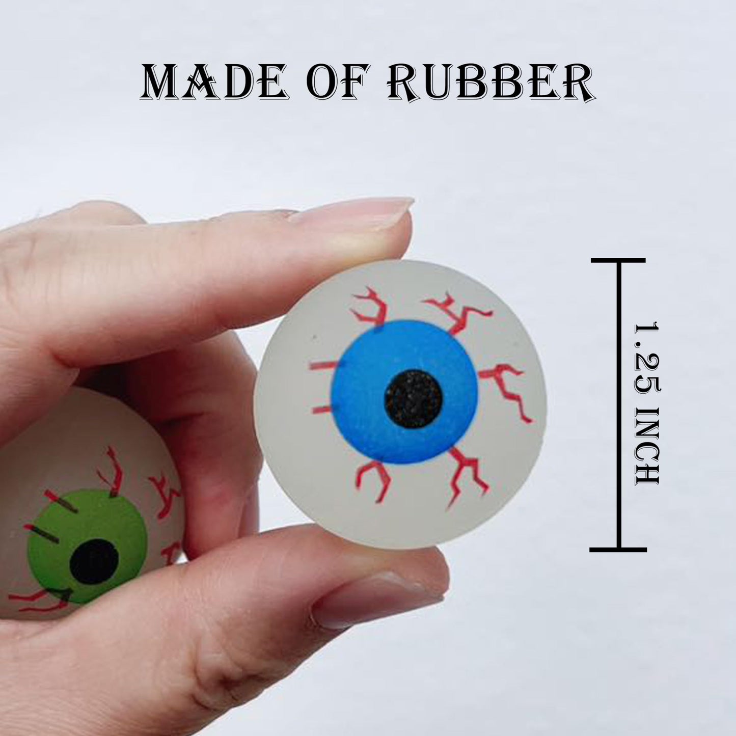 GiftExpress 24ct, 32MM Glow in The Dark Eyeball/Glow in The Dark Bouncy Ball/Halloween Supplies/Halloween Treats/Halloween Toys/Toy Eyeball (24 pc Eyeball)