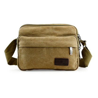 GEARONIC TM Men Vintage Crossbody Canvas Messenger Shoulder Bag School Hiking Military Travel Satchel