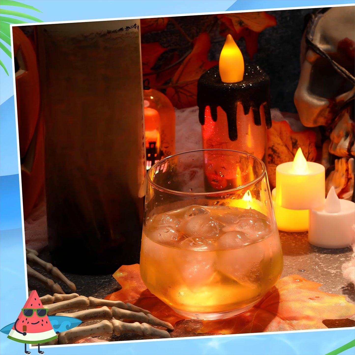 Hoolerry 2 Pack Silicone Skull Ice Cube Maker Mold Flexible Skull Ice Cube Tray for Whiskey Baking Chocolate Candy Resin