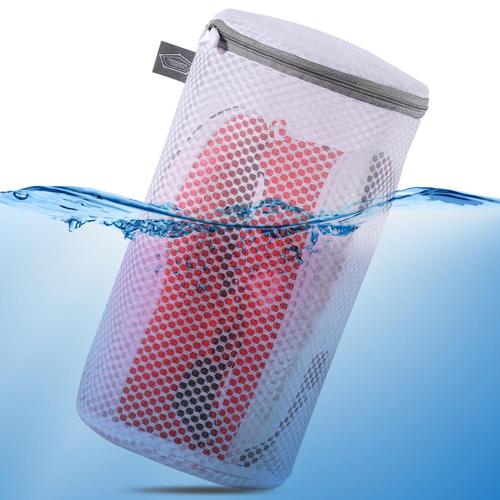 Kimmama Laundry Bags Mesh Wash Bags, Shoe Washing Machine Bag, Net Washer Sack with Zipper, Dryer Pouch for Cleaning and Drying Footwear, Sneaker, Trainers, Plimsolls, Slippers, Gym, Running, Tennis