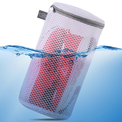 Kimmama Laundry Bags Mesh Wash Bags, Shoe Washing Machine Bag, Net Washer Sack with Zipper, Dryer Pouch for Cleaning and Drying Footwear, Sneaker, Trainers, Plimsolls, Slippers, Gym, Running, Tennis