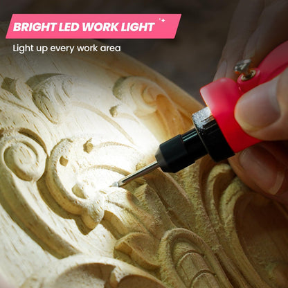 HARDELL Mini Cordless Rotary Tool, 5-Speed 3.7V rechargeable Kit with 69 Accessories, USB Charging Multi-Purpose Power Tool for Sanding, Polishing, Drilling, Etching, Engraving, DIY Crafts