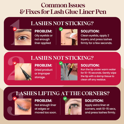 KLINQE Black Eyeliner Eyelash Glue Liner, Latex Free Lash Adhesive, Strong Hold, Glue Pen For Strip Lash, Magnetic Eyelashes, Smudge Proof, Eye Jewelry