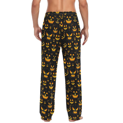 Halloween Pumpkin Men's Pajama Pants Sleepwear Lounge Pj Bottoms
