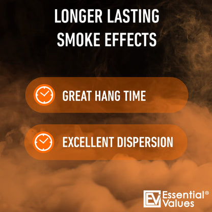 ESSENTIAL VALUES Smoke Fog Machine Liquid, Party Fog Juice - High Density - 128 Fl Oz/1 Gal - Produces Lasting High Density Haze for Water Based Foggers, Perfect for 400W-1500W Machines, Made in USA