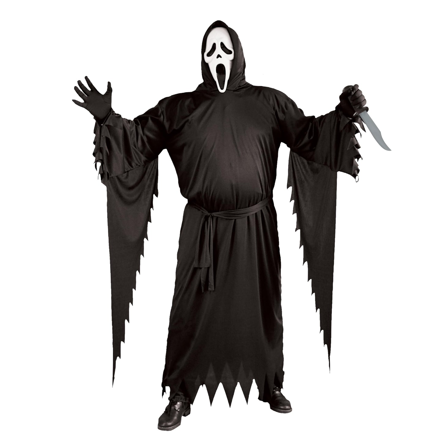 Fun World Mens Plus Scream Adult-sized-costumes, Black