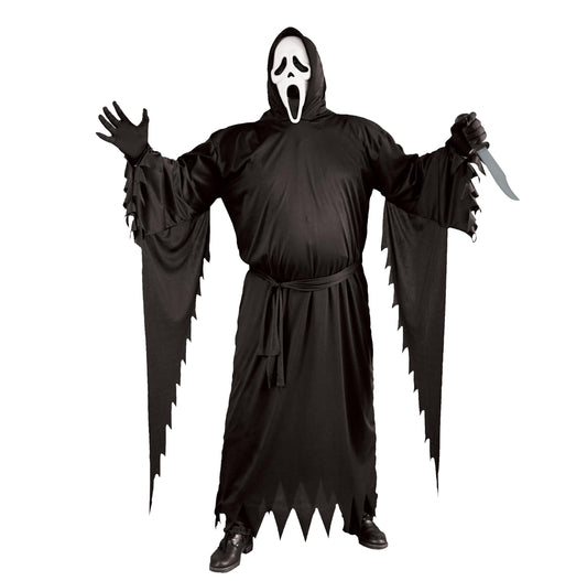 Fun World Mens Plus Scream Adult-sized-costumes, Black