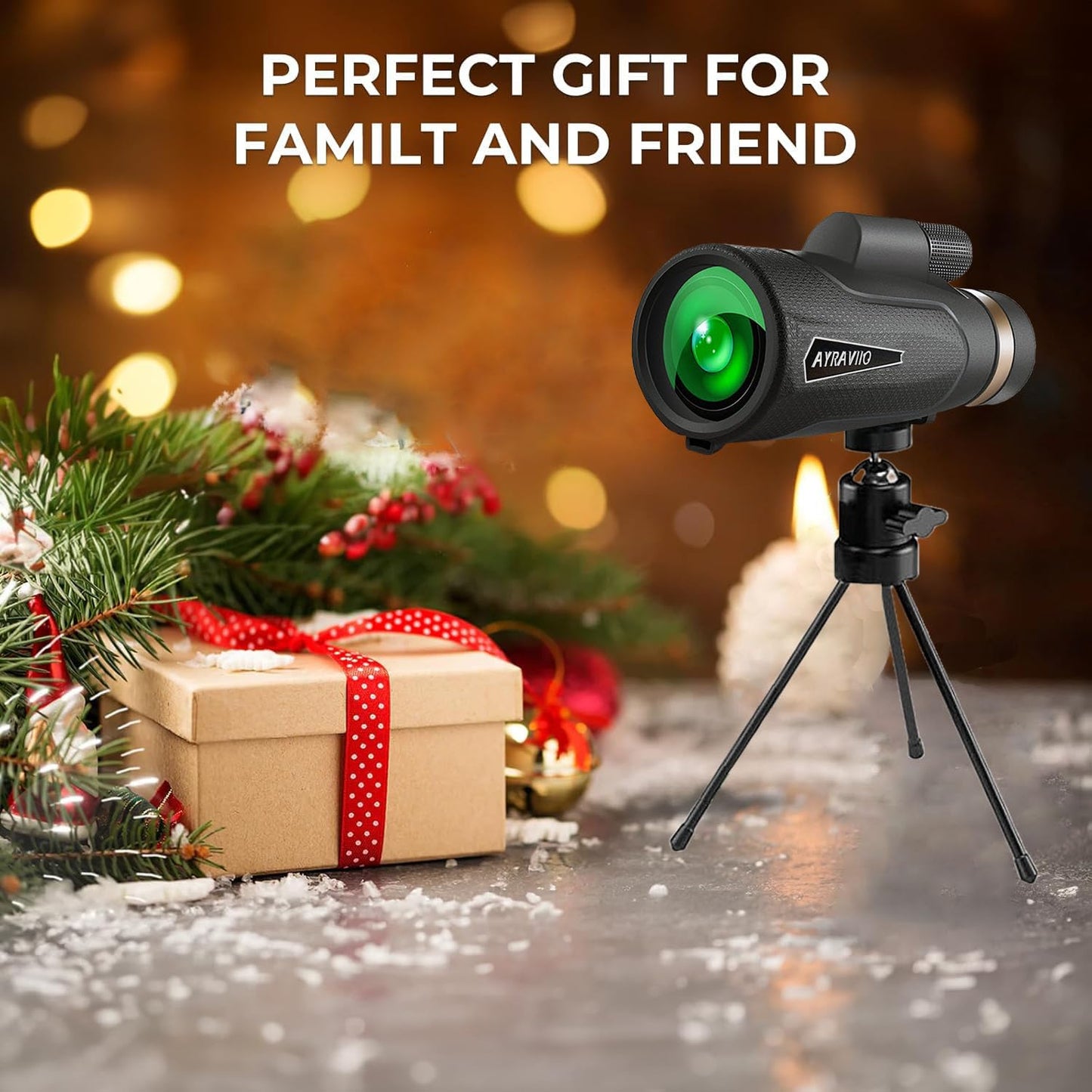 12x60 Monocular Telescope with Smartphone Holder & Upgraded Tripod, High Powered SMC & BAK4 Scope, Birthday Gifts for Men Dad Him Husband Teen, Gifts for Christmas, Outdoors Survival Hiking Gear