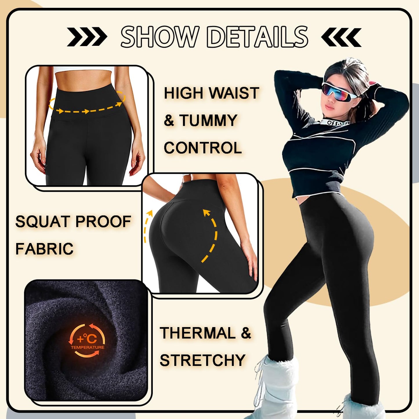 FULLSOFT 3 Pack High Waisted Leggings for Women Soft Tummy Control Yoga Pants for Workout Athletic Running Reg & Plus Size