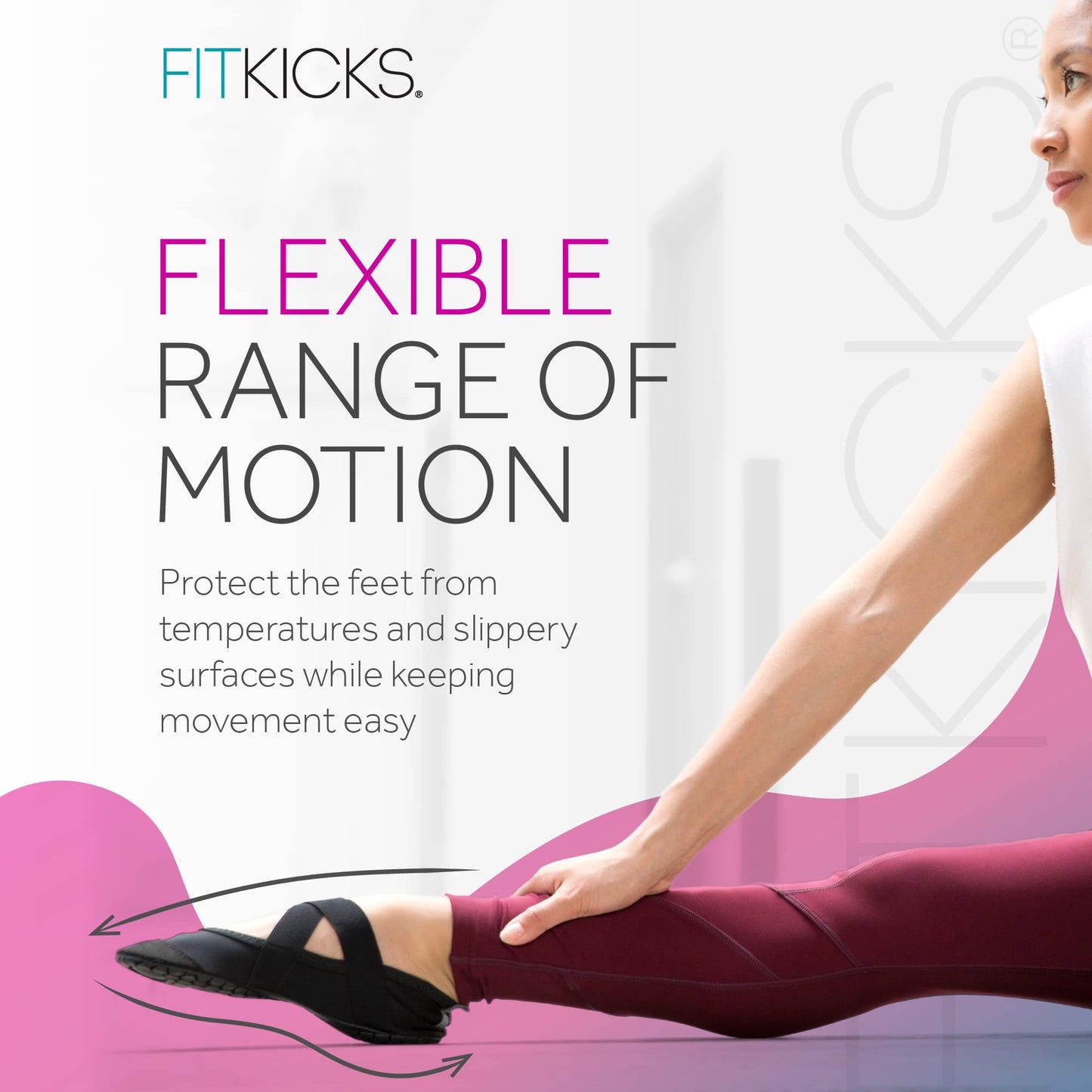 FITKICKS Crossovers Active Footwear, Foldable Shoes, Large, Black