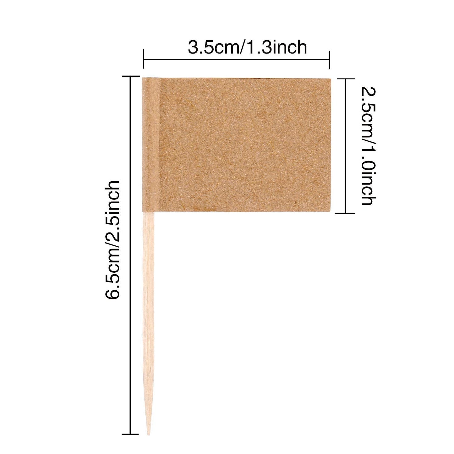 Pangda 100 Pieces Blank Toothpick Flags Cheese Markers Food Labels for Party Buffet Cheese Labels for Charcuterie Board Food Board Accessories Flag Toothpicks for Appetizers