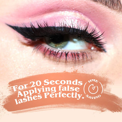 JIMIRE 2-in-1 Eyeliner Instead of Glue, Magic Eyeliner | Extra Strong Hold for False Eyelashes | No Magnet & No Glue Needed | Only for 20’s to Apply Lashes