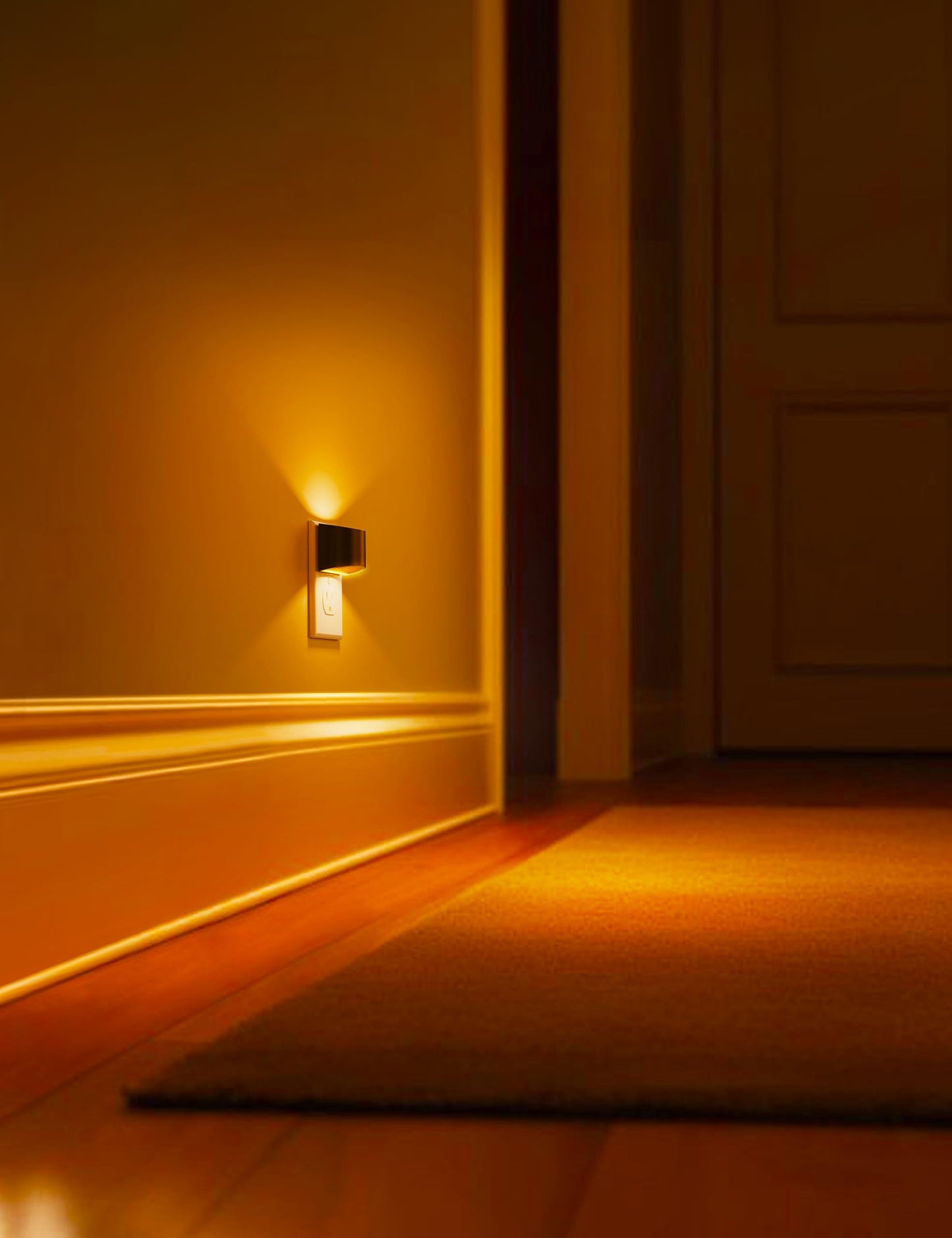 L LOHAS LED Night Light 2 Pack, Night Lights Plug into Wall, Dusk to Dawn Sensor Nightlight, 3 Level Brightness Adjustable, 1600K Amber Light