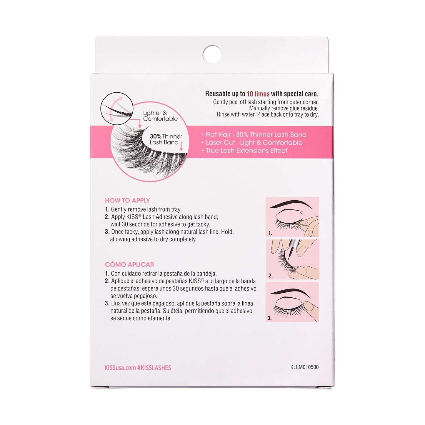 KISS Lash Couture Luxtensions Collection False Eyelashes Multipack, 'Volume Full Set', 14 mm, Super Slim Band, Light & Flexible Wear, Flat Lash & Laser Cut Technology, Includes 4 Pairs of Strip Lashes