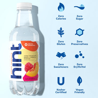 Hint Fruit-Infused Bottled Water, Smashup Flavored Variety Pack - Purified Water Beverages with Zero Calories, Natural Flavors, and Sugar Free - 16 Fl Oz (Pack of 12)