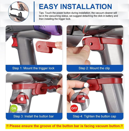 LANMU Trigger Lock Compatible with Dyson Outsize Cordless Stick Vacuum Cleaner, Upgraded Power Button Switch Accessories Attachments （Only Fits Outsize Model