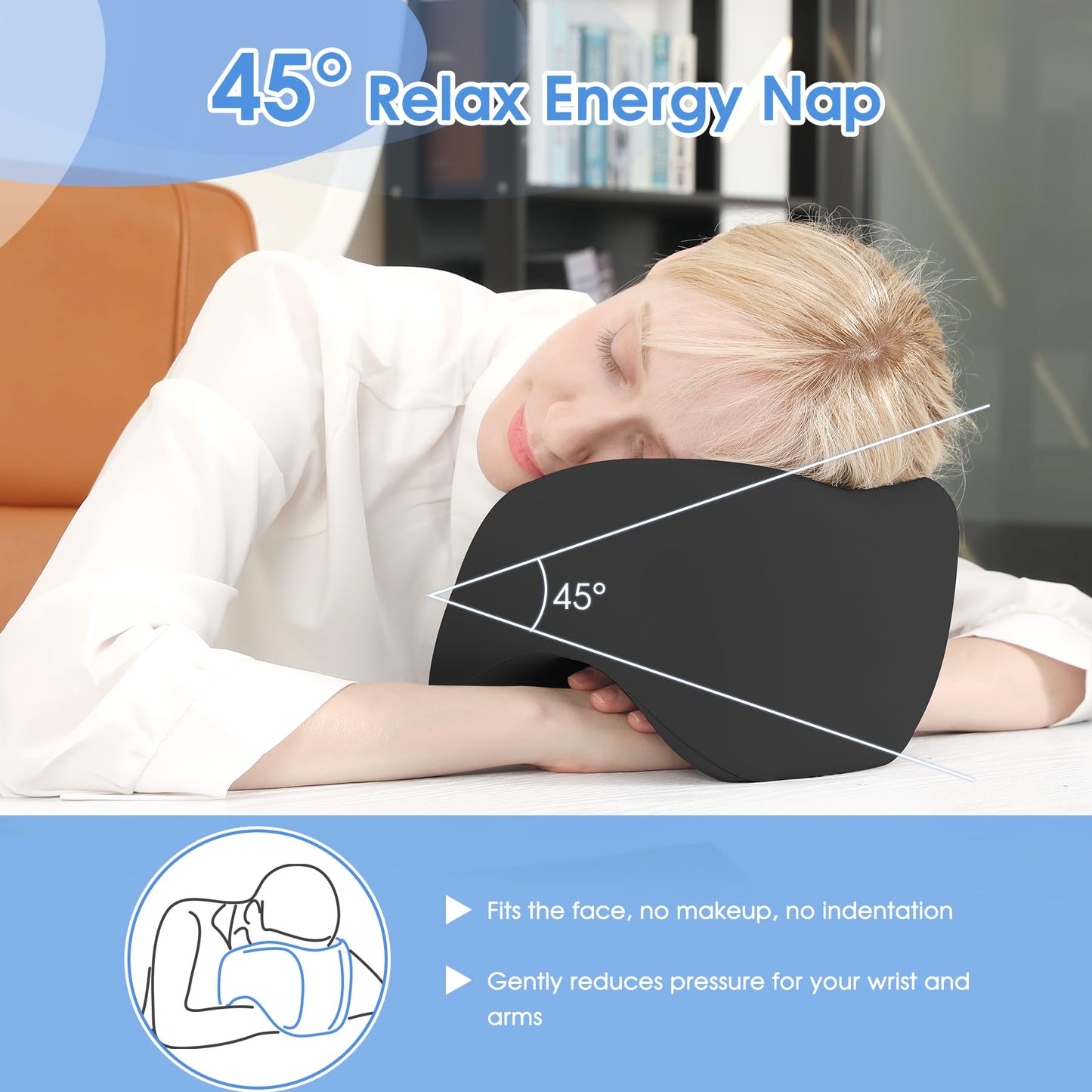 jiaao Neck Pillow Airplane, 2025 Upgraded Memory Foam Travel Pillow for International Flights, Adjustable Clasp, Storage Bag, Advanced Neck Support for Road Trips, Home, Office, and Gaming