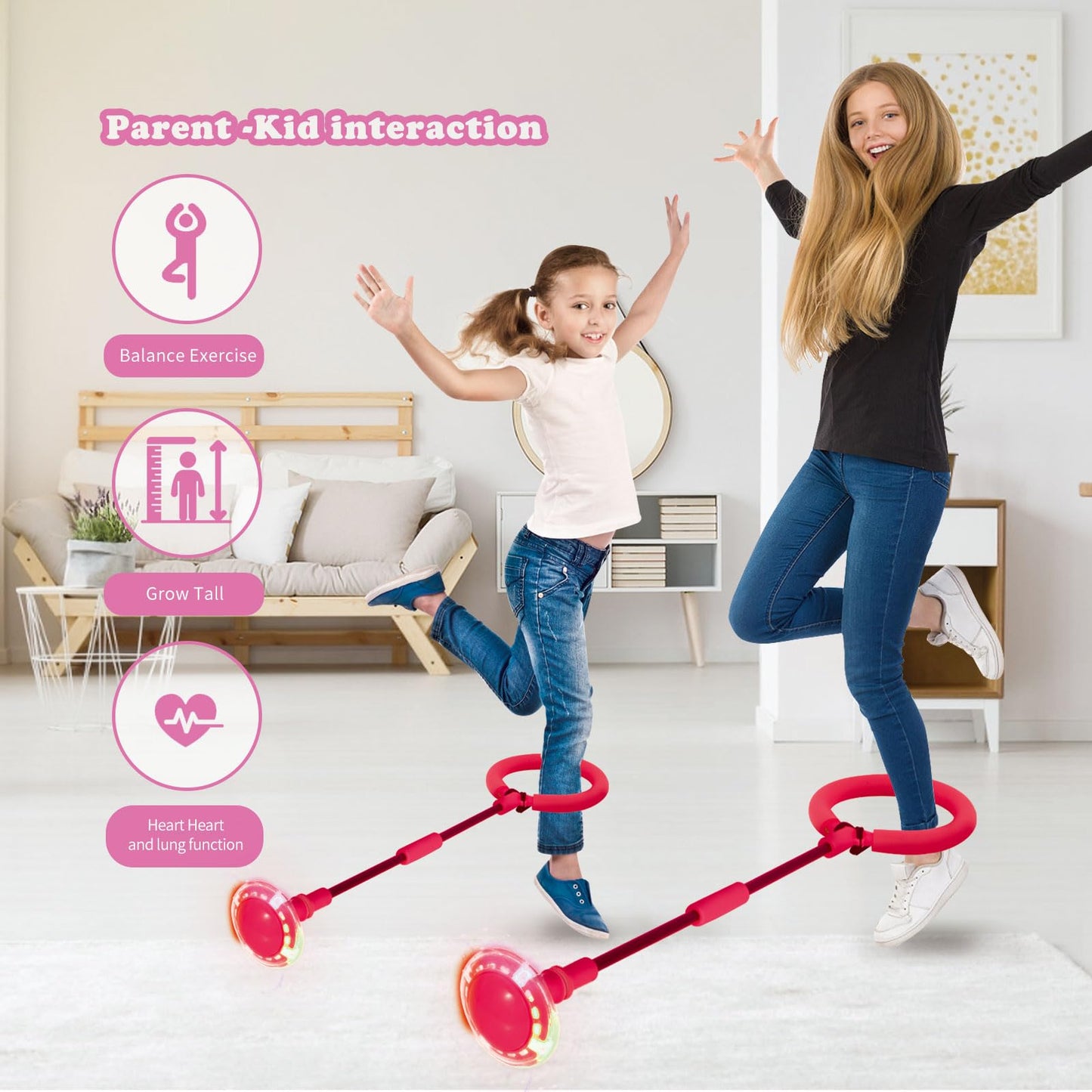 Flashing Jumping Ring Children Colorful Ankle Skip Jump Ropes Sports Swing Ball for Kids Boys Girls Toy