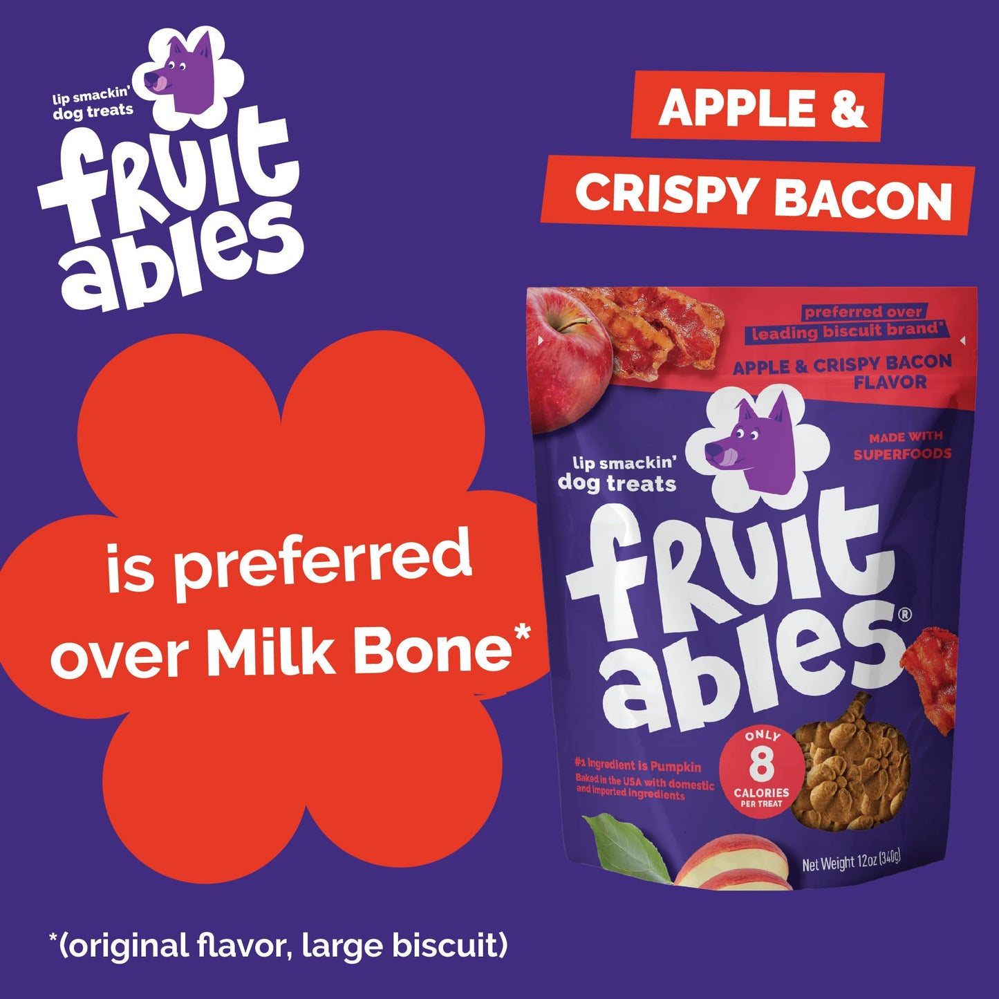 Fruitables Pumpkin Dog Treats, 7oz, Crunch Variety 12-Pack