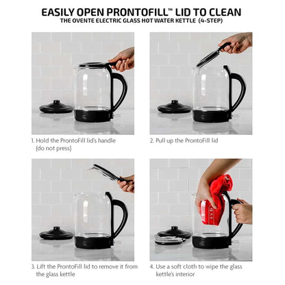 OVENTE Electric Coffee Grinder for Beans, Spices and More, 2.5Oz Compact Grinding Mill, Spice Grinder with Stainless Steel Blade, Pulse Button Operation and Transparent Easy to Open Lid, Black CG225B