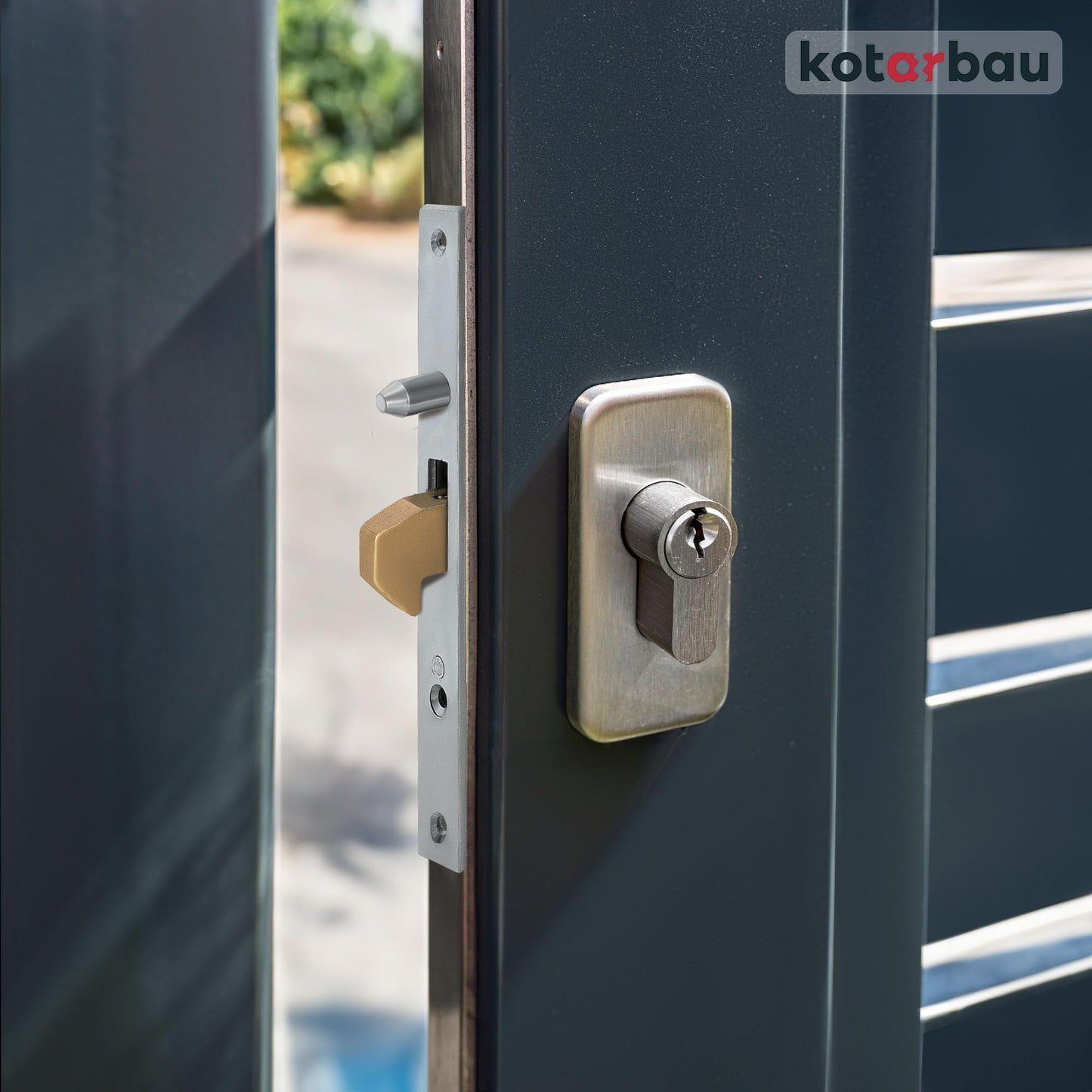 KOTARBAU® Hook Lock Sliding Gates 72/30 Mortise Lock Guide Pin Sliding Door Lock Hook Latch Lock Corrosion Resistant Strike Plate Entrance Gate