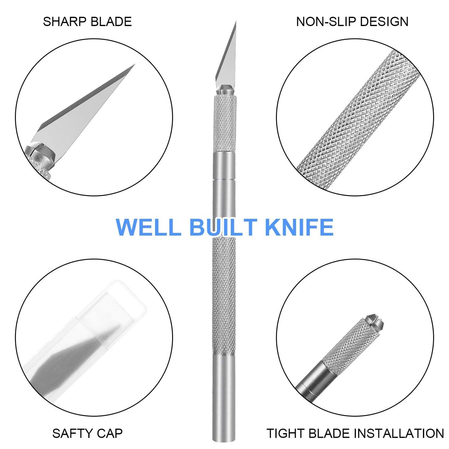 GISSVOGEEK Car Window Film Tinting Tools, Vinyl Wrap Kit, Precut/Auto Window Tint Tool Kit, Window Tint Installation Kit, Wallpaper Smoothing Tool with Felt Squeegee & Craft Knife (Blue)