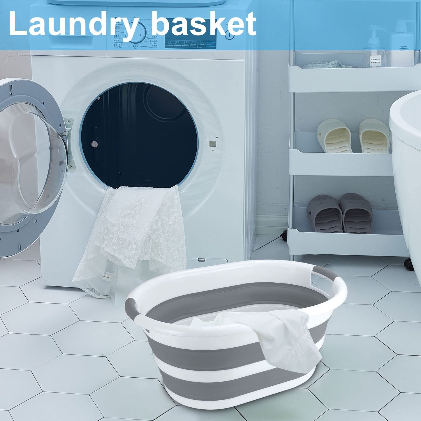 ddLUCK Multi-Functional Collapsible Pet Bathtub, Cat Bathtub Portable Indoor Outdoor Foldable Washing Tub Bathing Tub Small Pets Bathtub for Puppy Small Cats