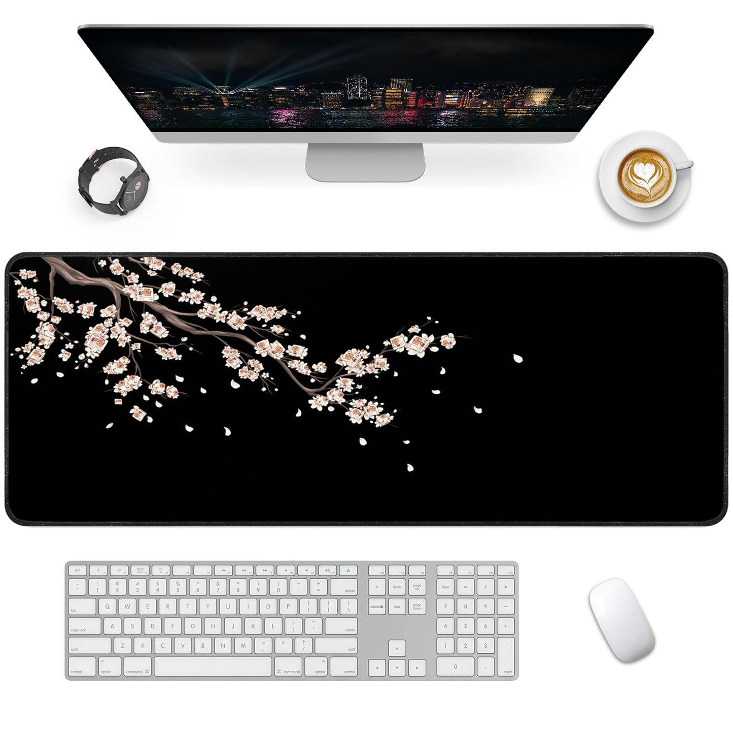 eulps Gaming Mouse Pad, Large Mouse Pad, Desk Mat Extended Mousepad, with Non-Slip Rubber Base Desk Pad for Home Office, 31.5 X 11.8 (20)