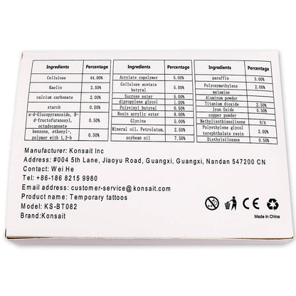 Halloween Temporary Face Tattoos (12Pack), Konsait Day of the Dead Sugar Skull Floral Black Skeleton Web Red Roses Full Face Mask Tattoo for Women Men Adult Kids Boys Halloween Party Favor Supplies