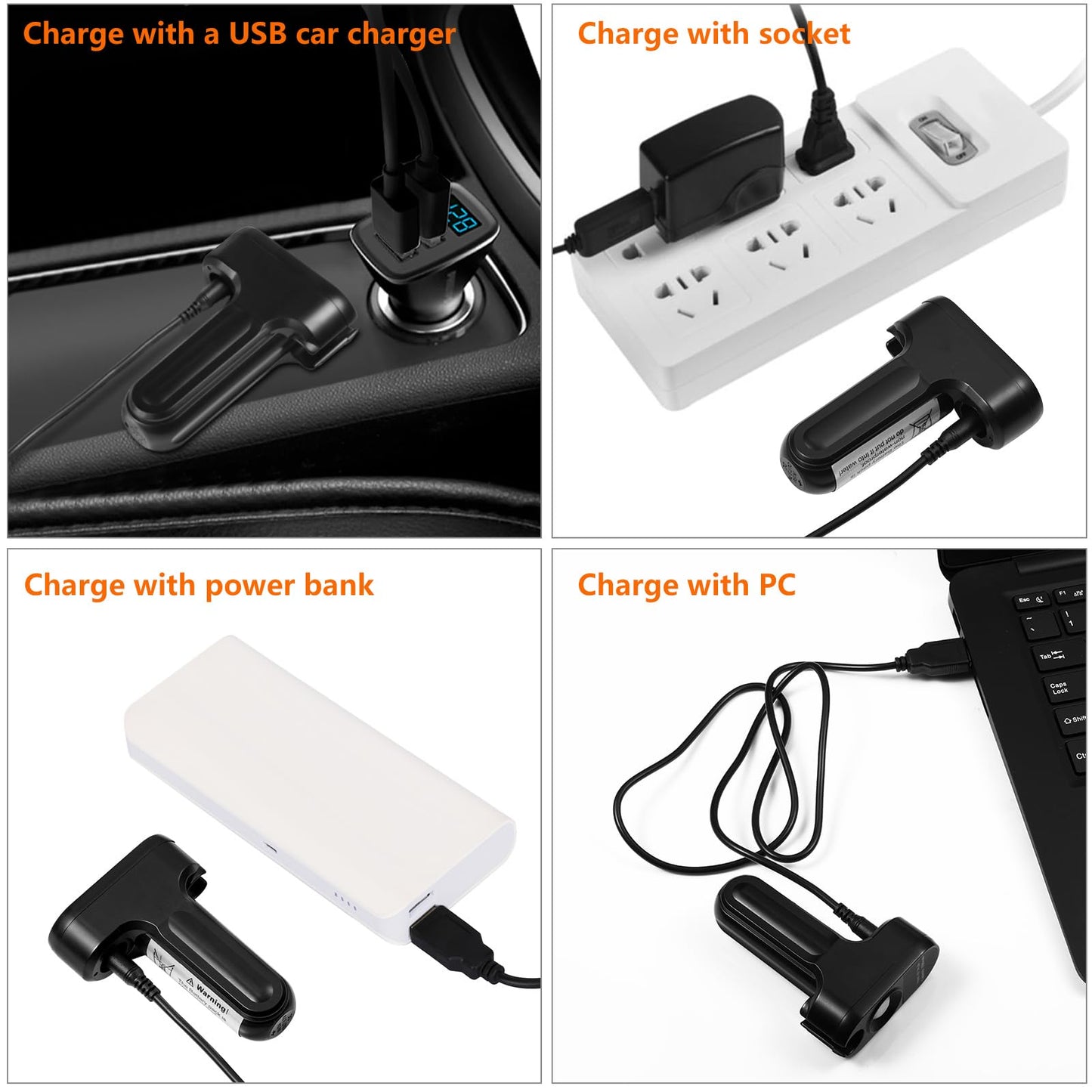 KEDSUM Portable Camping Shower, Camping Shower Pump with Dual Detachable USB Rechargeable Batteries, Portable Outdoor Shower Head for Camping, Hiking, Traveling GFS-1701