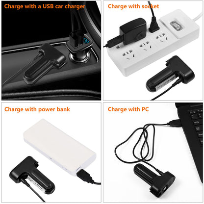 KEDSUM Portable Camping Shower, Camping Shower Pump with Dual Detachable USB Rechargeable Batteries, Portable Outdoor Shower Head for Camping, Hiking, Traveling GFS-1701