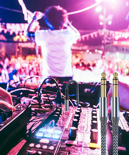 Elebase 1/4 Inch TRS Instrument Guitar Cable 10ft 2Pack,Straight 6.35mm Guitar Bass AMP Cord,Quarter Inch 6.3mm Male Jack Stereo Audio Balanced Line for Electric Guitar,Bass,Keyboard,Amplifier,Speaker